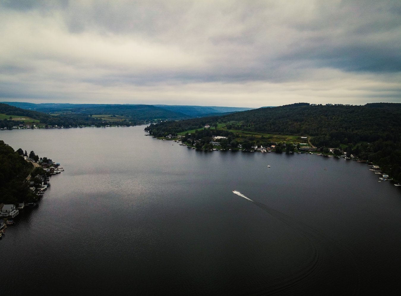 Aerial of Cuba Lake in Summer season